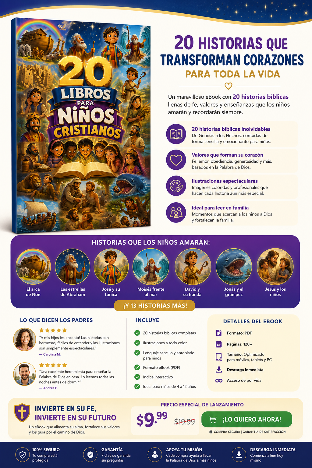 20 cuentos para niños cristianos